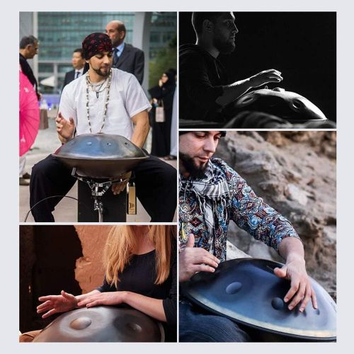  [아마존베스트]MMAN Handpan Handmade Healing Musical Instrument Gift, Handpan Drum Sound Performance with Drum Bag - 10 Tones