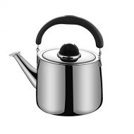 M MAX Stainless Steel Tea Kettle Stovetop Whistling Teakettle Teapot with Ergonomic Handle 4QT(4 L)