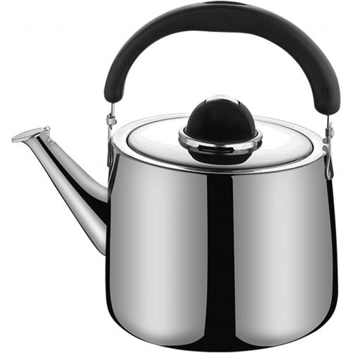  M MAX Stainless Steel Tea Kettle Stovetop Whistling Teakettle Teapot with Ergonomic Handle 4QT(4 L)