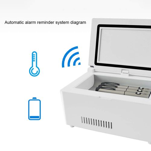  MMBZ Tragbarer Insulin-KueHlschrank Mini-KueHlschrank Elektrischer KueHler Auto-Medizin-KueHlschrank FueR Home-Office-Reisen 2-18 ° C Schwarz