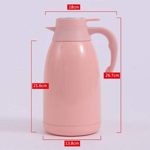  MMJ 2 Liter Pink Insulation Pot 304 Stainless Steel Liner Home Pressing Office Thermos