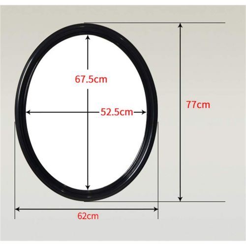  MMLI-Mirrors Bathroom Mirror Wall Mirror Oval Black Plastic Frame Makeup Vanity Decorative Large Dressing Living Room Bedroom Hallway (30 inch x24 inch)