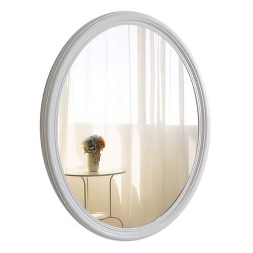  MMLI-Mirrors Bathroom Mirror Wall Mirror Oval Black Plastic Frame Makeup Vanity Decorative Large Dressing Living Room Bedroom Hallway (30 inch x24 inch)