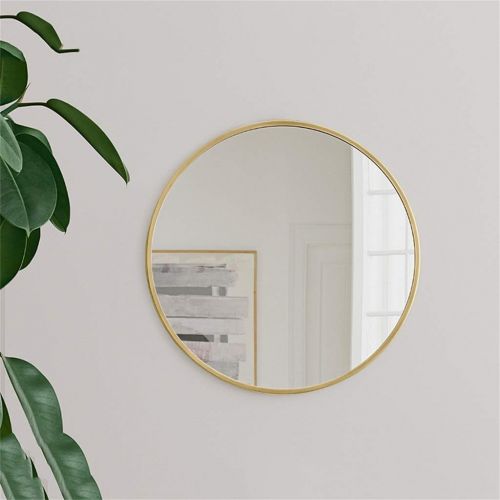  MMLI-Mirrors Round Bathroom Wall Mirror Circle Gold Metal Frame Vanity Makeup Decorative Shaving Large Dressing Modern Living Room Entryways Bedroom (11.8 inch -31.5 inch)