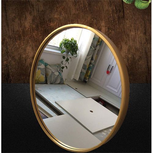  MMLI-Mirrors Round Bathroom Wall Mirror Circle Gold Metal Frame Vanity Makeup Decorative Shaving Large Dressing Modern Living Room Entryways Bedroom (11.8 inch -31.5 inch)