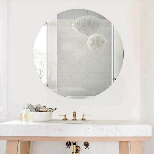  MMLI-Mirrors Round Vanity Wall Mirror Shaving Mirrors Large Bathroom Dressing Makeup Concise Living Room Bedroom Hallway Entryways Creative (15.7 inch - 27.5 inch)