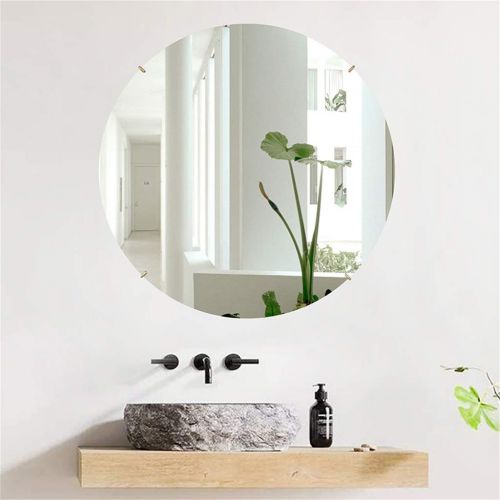  MMLI-Mirrors Round Vanity Wall Mirror Shaving Mirrors Large Bathroom Dressing Makeup Concise Living Room Bedroom Hallway Entryways Creative (15.7 inch - 27.5 inch)