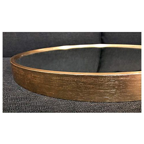  MMLI-Mirrors Round Wall Mirror Bathroom Living Room Bedroom Wall-Mounted Makeup Large Vanity Shaving Hallway Decoration Washrooms Hallway Titanium Gold (15.7 inch - 31.5 inch)