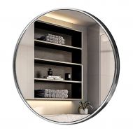 MMLI-Mirrors Round Bathroom Wall Mirror Living Room Bedroom Wall-Mounted Makeup Large Vanity Shaving Entryways Decoration Washrooms Hallway Brushed Silver (15.7 inch - 31.5 inch)