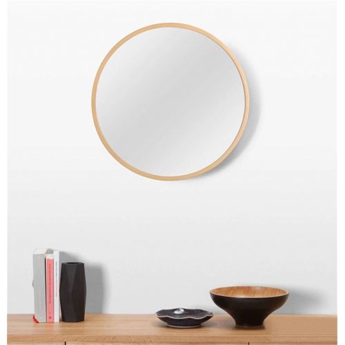  MMLI-Mirrors Round Bathroom Wall Mirror Living Room Bedroom Circle Wooden Frame Make-up Large Vanity Shaving Home Concise Entryways Modern Concise (11.8 inch - 31.5 inch)
