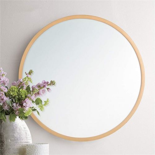  MMLI-Mirrors Round Bathroom Wall Mirror Living Room Bedroom Circle Wooden Frame Make-up Large Vanity Shaving Home Concise Entryways Modern Concise (11.8 inch - 31.5 inch)