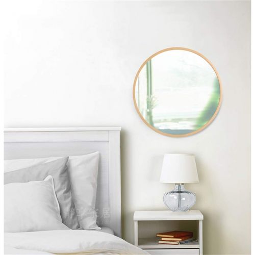  MMLI-Mirrors Round Bathroom Wall Mirror Circle Wood Frame Makeup Large Vanity Shaving Home Living Room Concise Bedroom Contemporary (11.8 inch - 31.5 inch)