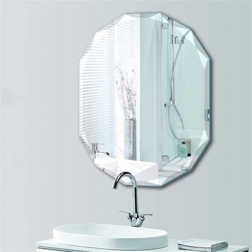  MMLI-Mirrors Bathroom Mirror Multi-Edge Frameless Crystal Diamond Beveled Wall Mounted Vanity Dressing Living Room Bedroom Hallway Unique Shaving (19.7inch x27.5inch,23.6inchx31.5i