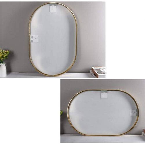  MMLI-Mirrors Dressing Mirror Wall Mirror Gold Metal Frame Vanity Makeup Bathroom Decorative Large Living Room Bedroom for Horizontal or Vertical (32.6 inchx20.5 inch)