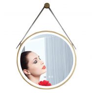 MMLI-Mirrors Round Hanging Wall Mirror with LED Lighted Bathroom Makeup Vanity Over Fogless Backlit Modern Touch Wall Mirror Living Room Bedroom