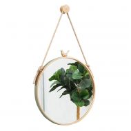 MMLI-Mirrors Bathroom Hanging Wall Mirror Small Bird Decorative with Hemp Rope Shaving Mirrors Large Round Gold Frame Makeup Vanity (11.8 Inch - 31.5 Inch)
