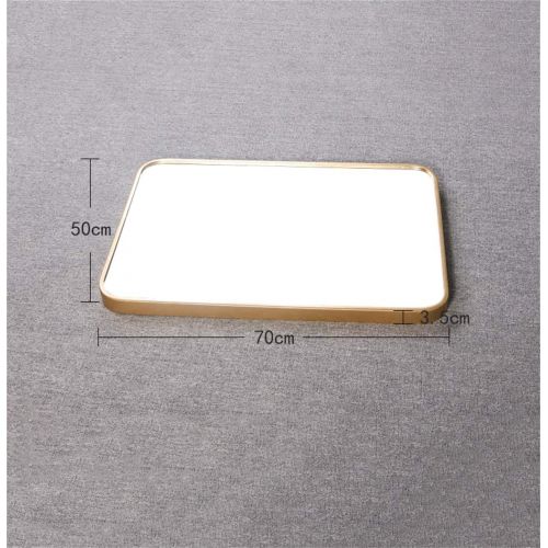  MMLI-Mirrors Large Rectangle Mirror Gold Metal Framed Wall Mirror Large Dressing Decorative Modern Makeup for Bathroom & Entryway Bedroom Shaving(40cmx70cm,50cmx80cm)