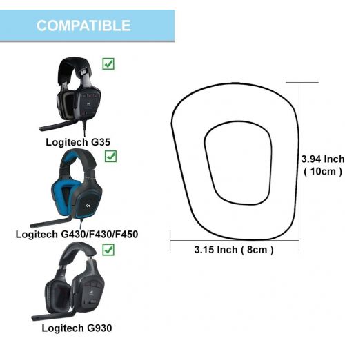  [아마존베스트]MMOBIEL Ear Pads Replacement Compatible with Logitech G35 G930 G430 F430 F450 Headphones (), Black