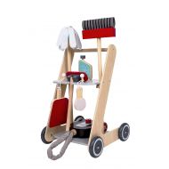 MMP Living Pretend Play Cleaning Cart - 7 Pieces, Wood