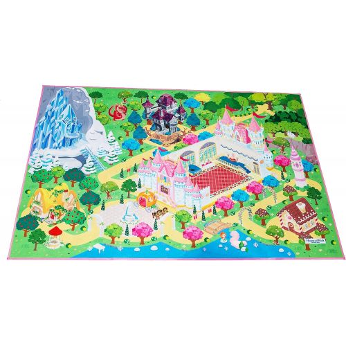  [아마존베스트]MMP Living Kids Double Sided Felt Play Mat - 2 in 1 Indoor/Outdoor, Machine Washable 59 L x 39 W… Save to Droplist Roll Over Image to Zoom in Kids Double Sided Felt Play Mat - (Princess/Town)