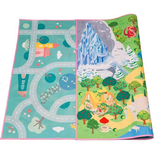  [아마존베스트]MMP Living Kids Double Sided Felt Play Mat - 2 in 1 Indoor/Outdoor, Machine Washable 59 L x 39 W… Save to Droplist Roll Over Image to Zoom in Kids Double Sided Felt Play Mat - (Princess/Town)