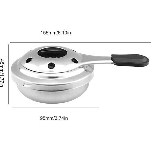  [아마존베스트]MMUK Stainless Steel Fondue Burner, Alcohol Stove Portable Mini Fondue Pot Burner Camping Outdoor Panic Cooking Pot Safe Fondue Fuel Perfect for Buffets and Catering Events