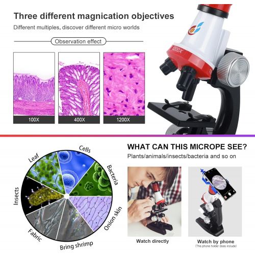  [아마존베스트]MMUSC Best Microscope for Kids Beginner with LED