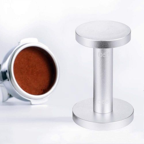  MMtong Coffee Tamper, Tamper for Espresso Barista Espresso Tamper Machine Press 51/ 58mm Flat Base Coffee Bean Press Taste Aluminum Polished Improving Non Rust