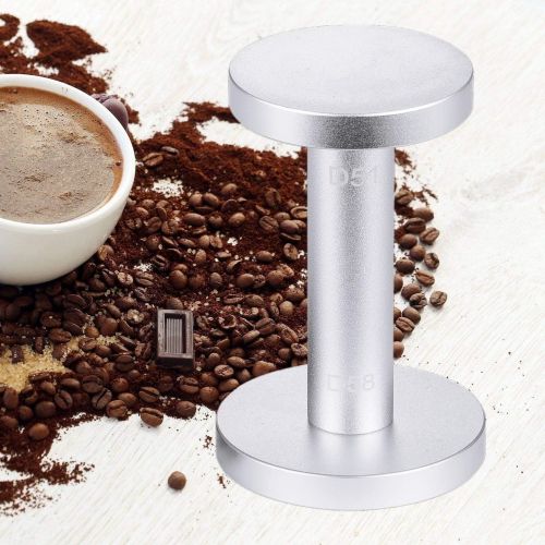  MMtong Coffee Tamper, Tamper for Espresso Barista Espresso Tamper Machine Press 51/ 58mm Flat Base Coffee Bean Press Taste Aluminum Polished Improving Non Rust