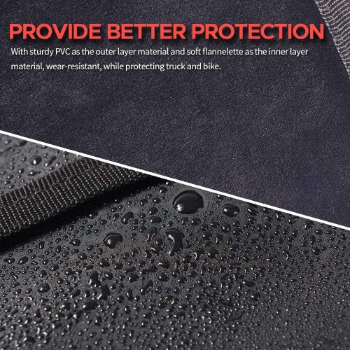  [아마존베스트]MNJ Motor Tailgate Protection Pad with Bike Fixing Straps for Trunk Tailgate Pad with 2 Tool Pockets