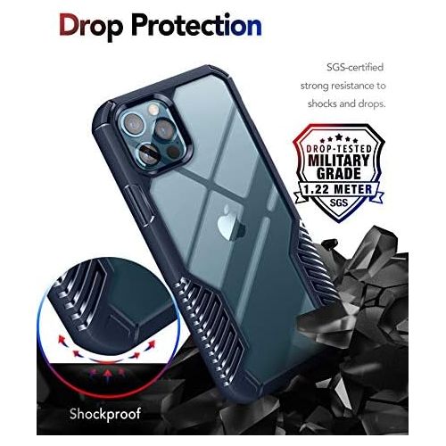  [아마존베스트]MOBOSI Vanguard Armor Compatible with iPhone 12 Pro Max Case,Rugged Cell Phone Cases,Heavy Duty Military Grade Shockproof Drop Protection Cover 6.7 inch 2020 (Matte Black)