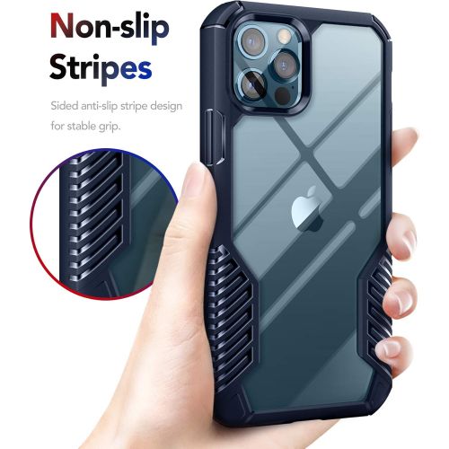  [아마존베스트]MOBOSI Vanguard Armor Compatible with iPhone 12 Pro Max Case,Rugged Cell Phone Cases,Heavy Duty Military Grade Shockproof Drop Protection Cover 6.7 inch 2020 (Matte Black)