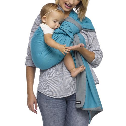  MOBY Moby Ring Sling Baby Carrier (Ocean Twist) - Ring Sling Carrier for Babywearing -Baby Sling for Baby Wearing, Breastfeeding, and Keeping Baby Close - Baby Carrier for Newborns, Inf