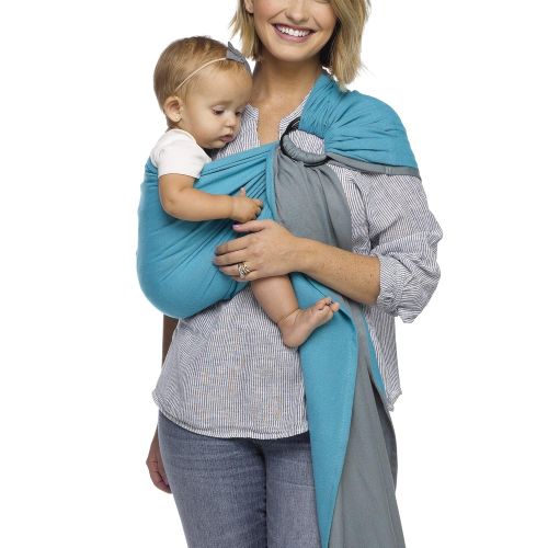  MOBY Moby Ring Sling Baby Carrier (Ocean Twist) - Ring Sling Carrier for Babywearing -Baby Sling for Baby Wearing, Breastfeeding, and Keeping Baby Close - Baby Carrier for Newborns, Inf