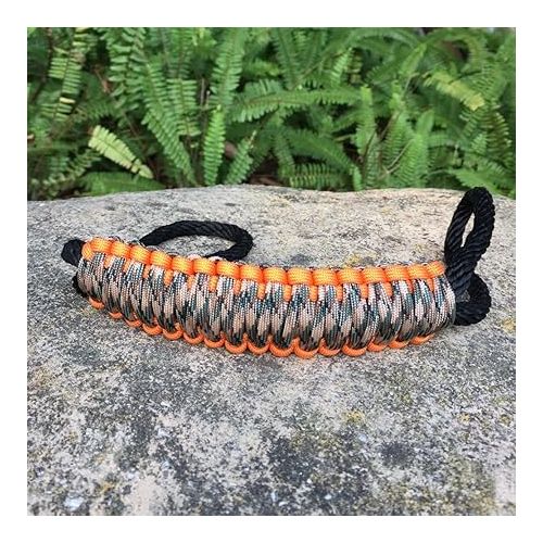  Handmade Paracord Handle for Yeti/Rtic/Ozark Trail Rambler 20 Oz Tumbler. Orange/Forest Green