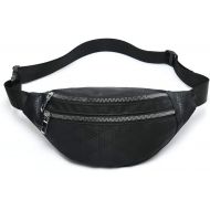 MOCE Waist Bag Fanny Pack for Men & Women Fashion Water Resistant Hip Bum Bag with Adjustable Belt for Travel Hiking Running Outdoor Sports.(Black01)