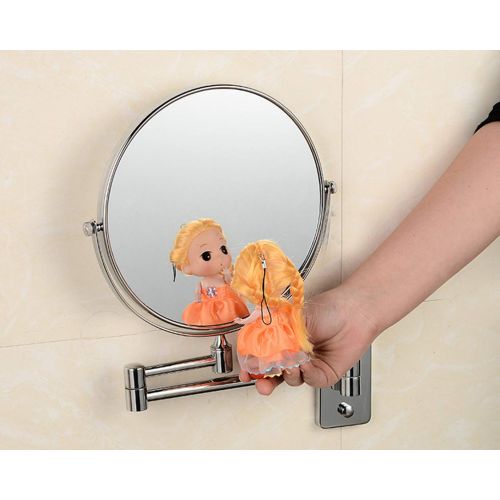  MOCOFO 8 10 Wall Mount Makeup Mirror 3x Magnifying Two-Sided 360°Swivel Extendable Bathroom...