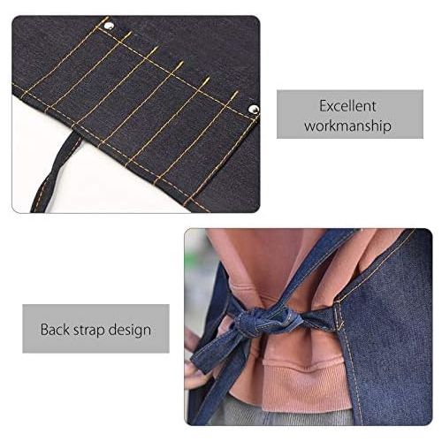  [아마존베스트]MOCOHANA Adjustable Durable Denim Split Leg Pottery Apron with Tool Pockets(Adult)