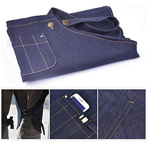  [아마존베스트]MOCOHANA Adjustable Durable Denim Split Leg Pottery Apron with Tool Pockets(Adult)