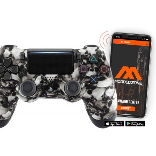  ModdedZone Soft Touch Shadow Red Ps4 Rapid Fire Custom Modded Controller 40 Mods for All Major Shooter Games Auto Aim, Quick Scope, Sniper Breath, Burst Fire & More