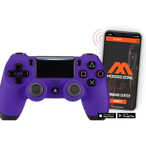  ModdedZone Soft Touch Shadow Red Ps4 Rapid Fire Custom Modded Controller 40 Mods for All Major Shooter Games Auto Aim, Quick Scope, Sniper Breath, Burst Fire & More