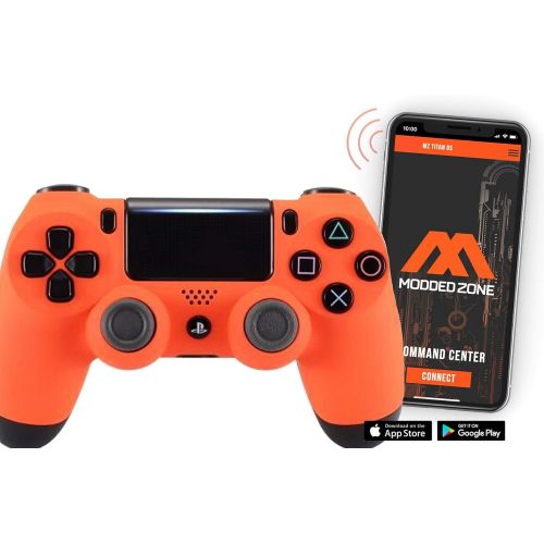  ModdedZone Soft Touch Shadow Red Ps4 Rapid Fire Custom Modded Controller 40 Mods for All Major Shooter Games Auto Aim, Quick Scope, Sniper Breath, Burst Fire & More