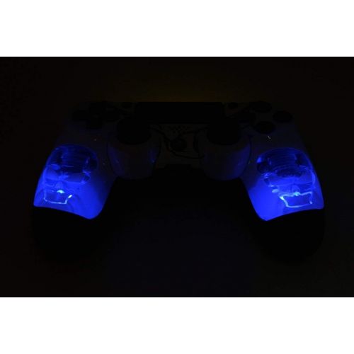  ModdedZone Blue Fire Ps4 PRO Rapid Fire Custom Modded Controller 40 Mods for FPS Games Fortnite & More