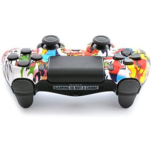  ModdedZone Blue Fire Ps4 PRO Rapid Fire Custom Modded Controller 40 Mods for FPS Games Fortnite & More