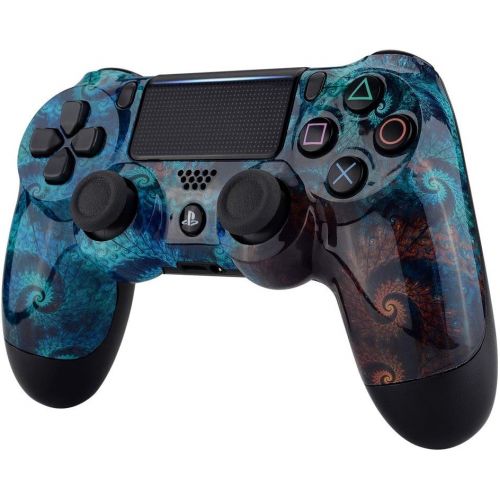  ModdedZone Blue Fire Ps4 PRO Rapid Fire Custom Modded Controller 40 Mods for FPS Games Fortnite & More