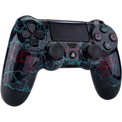  ModdedZone Blue Fire Ps4 PRO Rapid Fire Custom Modded Controller 40 Mods for FPS Games Fortnite & More