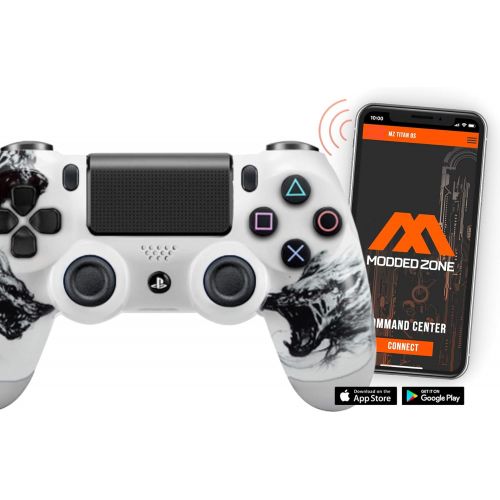  ModdedZone ALL-SEEING EYE PS4 PRO Rapid Fire Custom Modded Controller 40 Mods for All Major Shooter Games, Quick Scope Sniper Breath & More (CUH-ZCT2U)