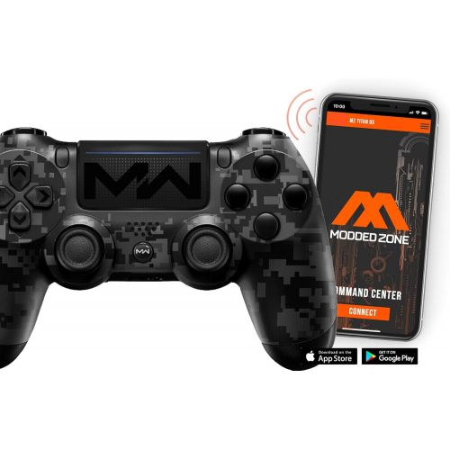  ModdedZone ALL-SEEING EYE PS4 PRO Rapid Fire Custom Modded Controller 40 Mods for All Major Shooter Games, Quick Scope Sniper Breath & More (CUH-ZCT2U)