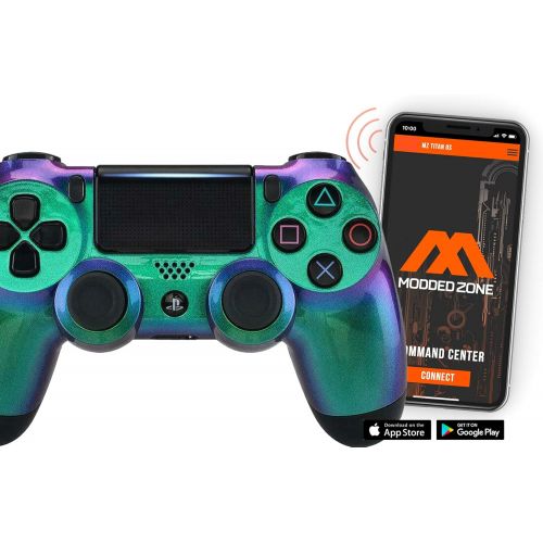  ModdedZone ALL-SEEING EYE PS4 PRO Rapid Fire Custom Modded Controller 40 Mods for All Major Shooter Games, Quick Scope Sniper Breath & More (CUH-ZCT2U)