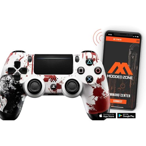  ModdedZone ALL-SEEING EYE PS4 PRO Rapid Fire Custom Modded Controller 40 Mods for All Major Shooter Games, Quick Scope Sniper Breath & More (CUH-ZCT2U)